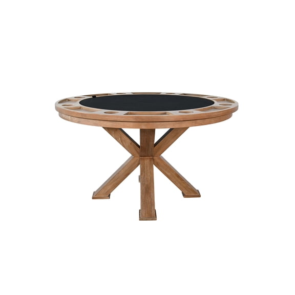 Sunny Designs Natural Round Jack Poker Dining Table