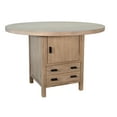 thumbnail image 1 of Sunny Designs Round Dining Table with Built-in Storage Cabinet and Drawers, 1 of 3