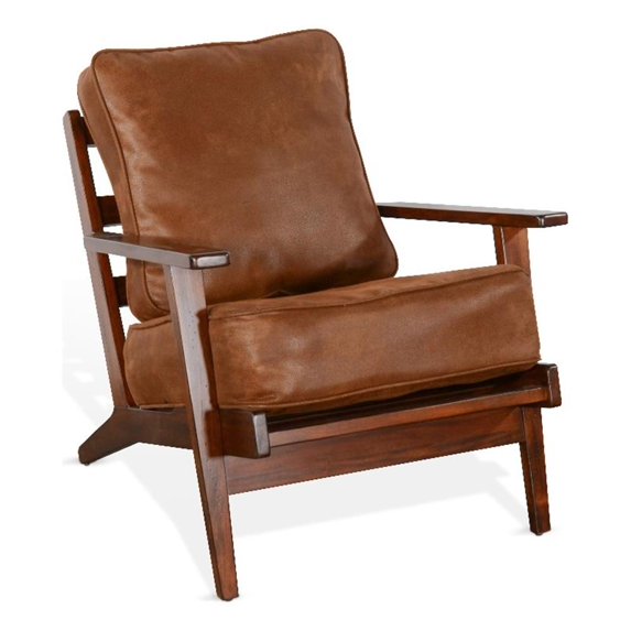 Sunny Designs Santa Fe Mahogany Accent Chair with Cushions in Dark Chocolate