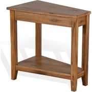 Sunny Designs Sedona 16 Transitional Wood Chair Side Table in Rustic Oak