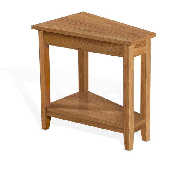 Sunny Designs Sedona 16" Transitional Wood Chair Side Table in Rustic Oak