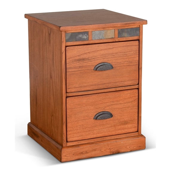 Sunny Designs Sedona 21" 2-drawer Traditional Wood File Cabinet in Rustic Oak