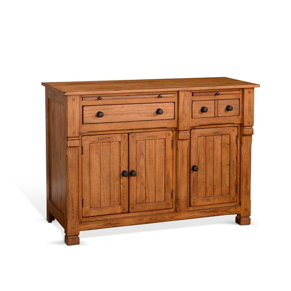 Sunny Designs Sedona 51" Traditional Wood Buffet in Rustic Oak