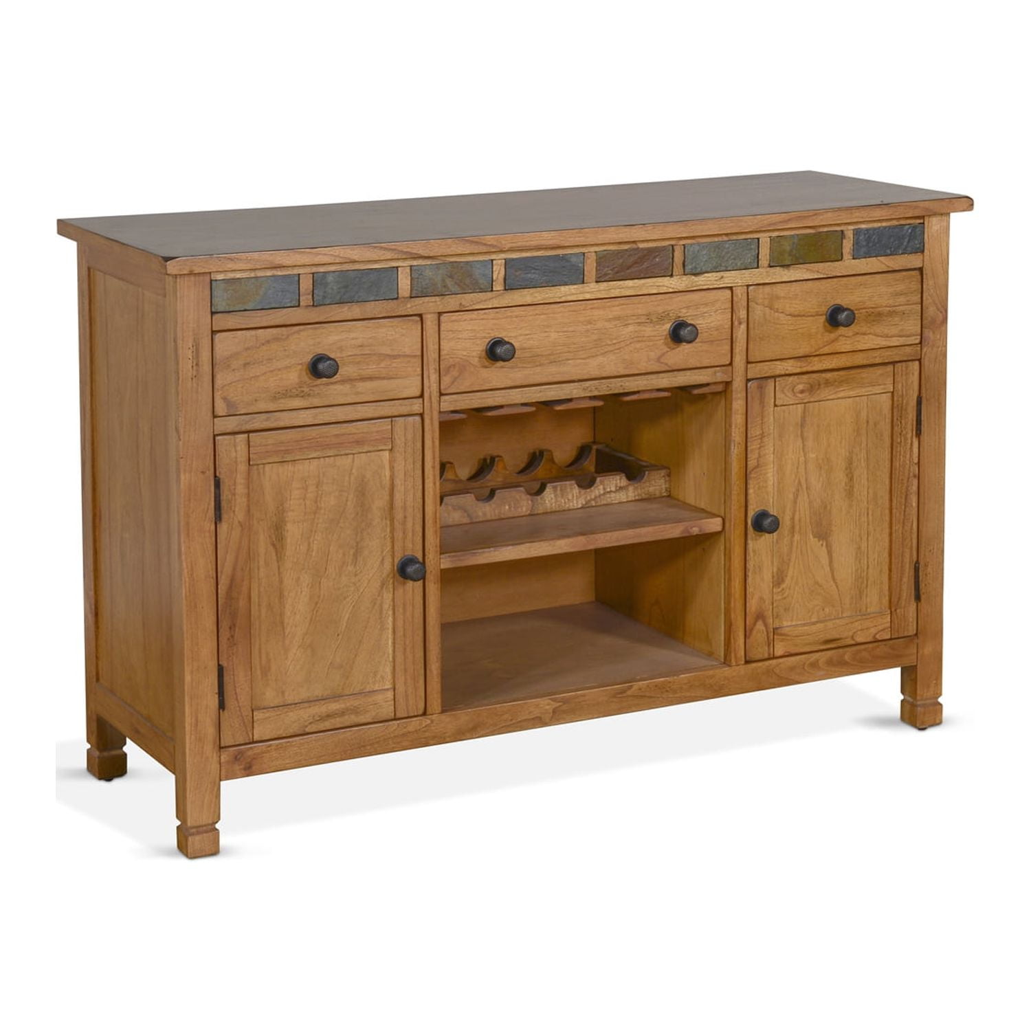 Sedona Rustic Oak 54" Buffet with Slate Accents