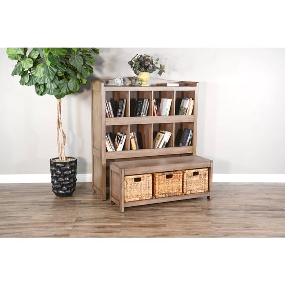 Sunny Designs Sedona Corner Curio Cabinet in Rustic Oak