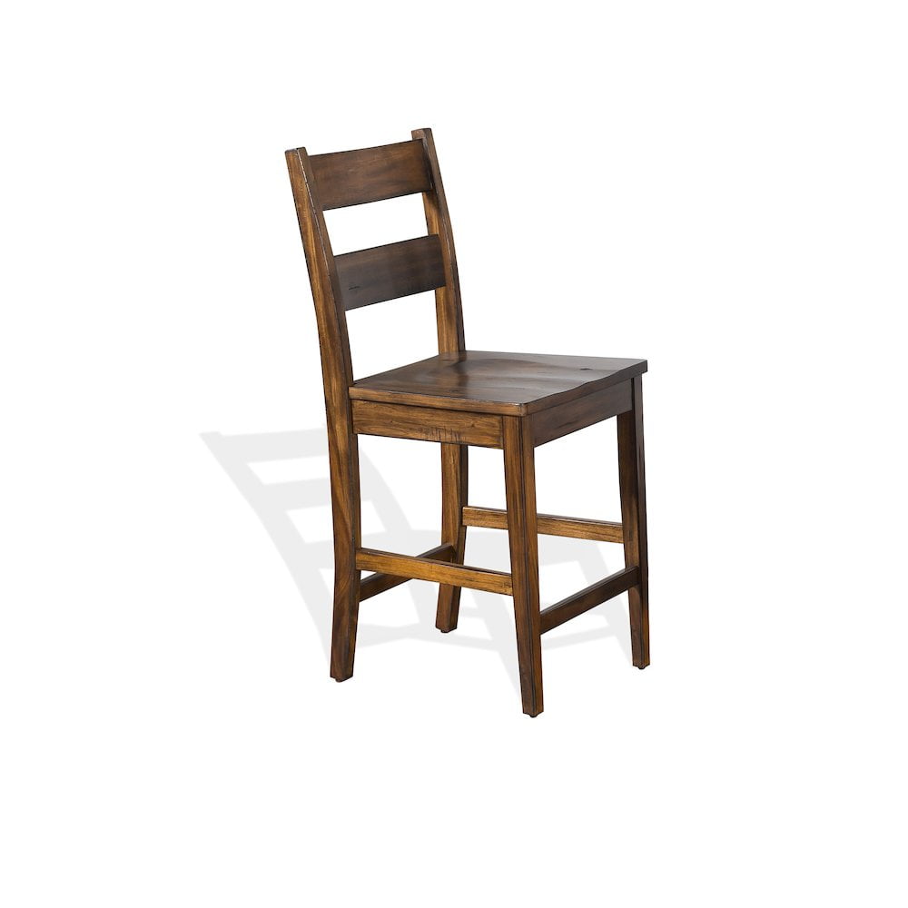 Tuscany Vintage Mocha 24" Mahogany Ladderback Barstool