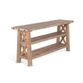 thumbnail image 1 of Sunny Designs Vivian 60" Farmhouse Mahogany Wood Sofa Table in Light Brown, 1 of 5