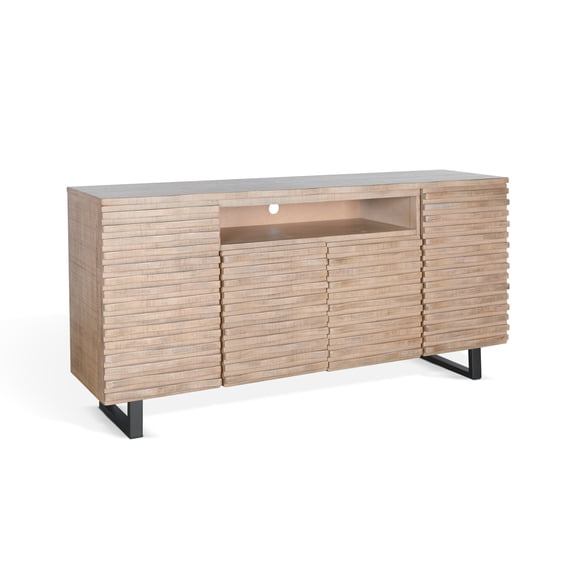 Sunny Designs Vivian Modern Mahogany Media Console Server in Light Brown