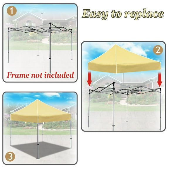 Sunny 10ft x 10ft Beige Top Cover Pop Up instant Outdoor Canopy
