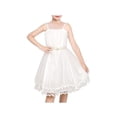 thumbnail image 1 of Sunny Fashion Flower Girls Dress Tulle Spaghetti Strap Sleeveless Church Wedding Bridesmaid White 8 Years, 1 of 8