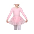 thumbnail image 1 of Sunny Fashion Girls Dress 2 Piece Basic Pink Leotard Backless Ballet Gym Criss Cross 9-10 Years, 1 of 8