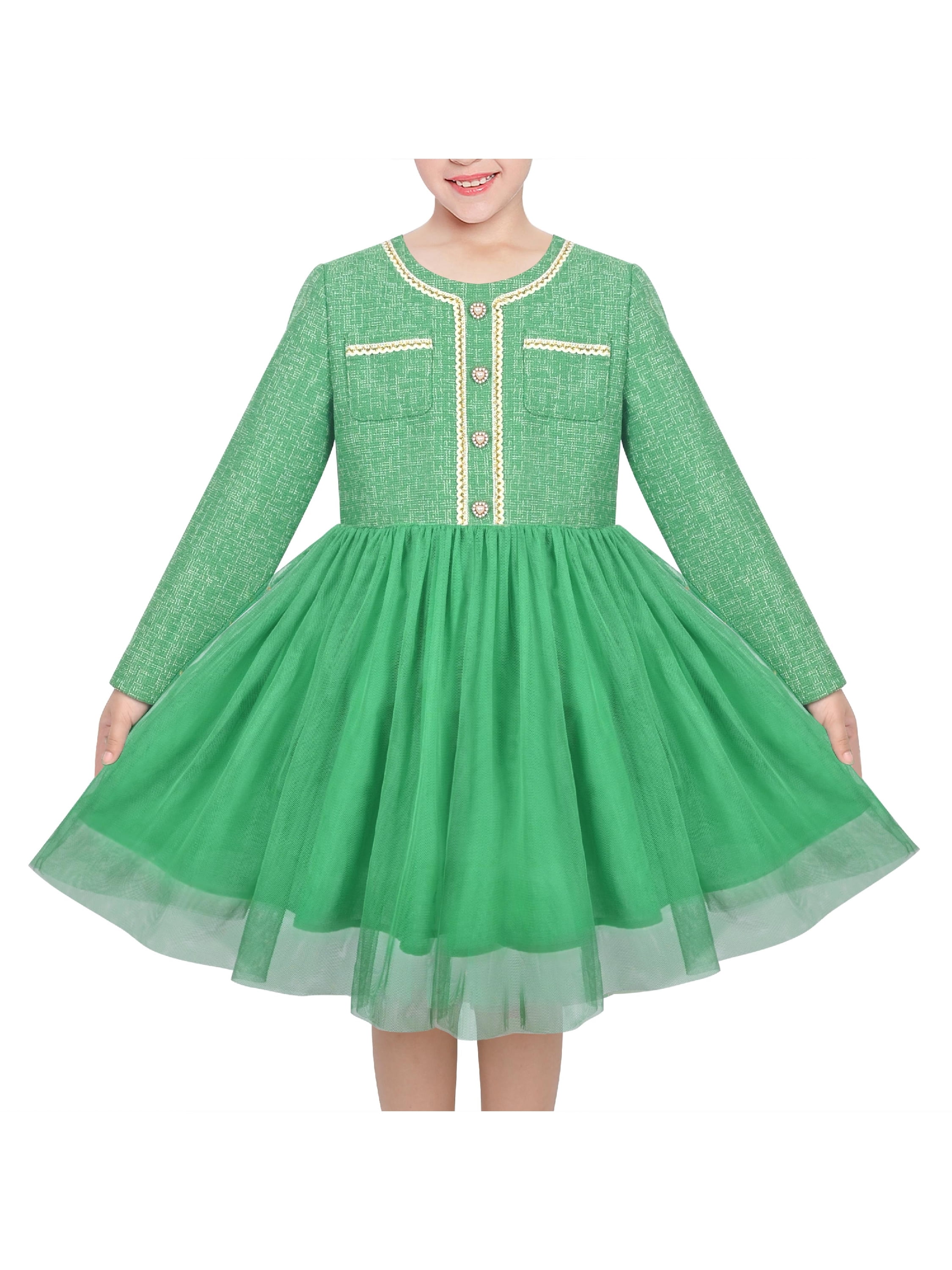 emerald green childrens dress Victoria Designer Girls Dress