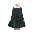 thumbnail image 1 of Sunny Fashion Girls Dress Glitter Golden Star White Collar Casual Warm Winter 6 Years, 1 of 1