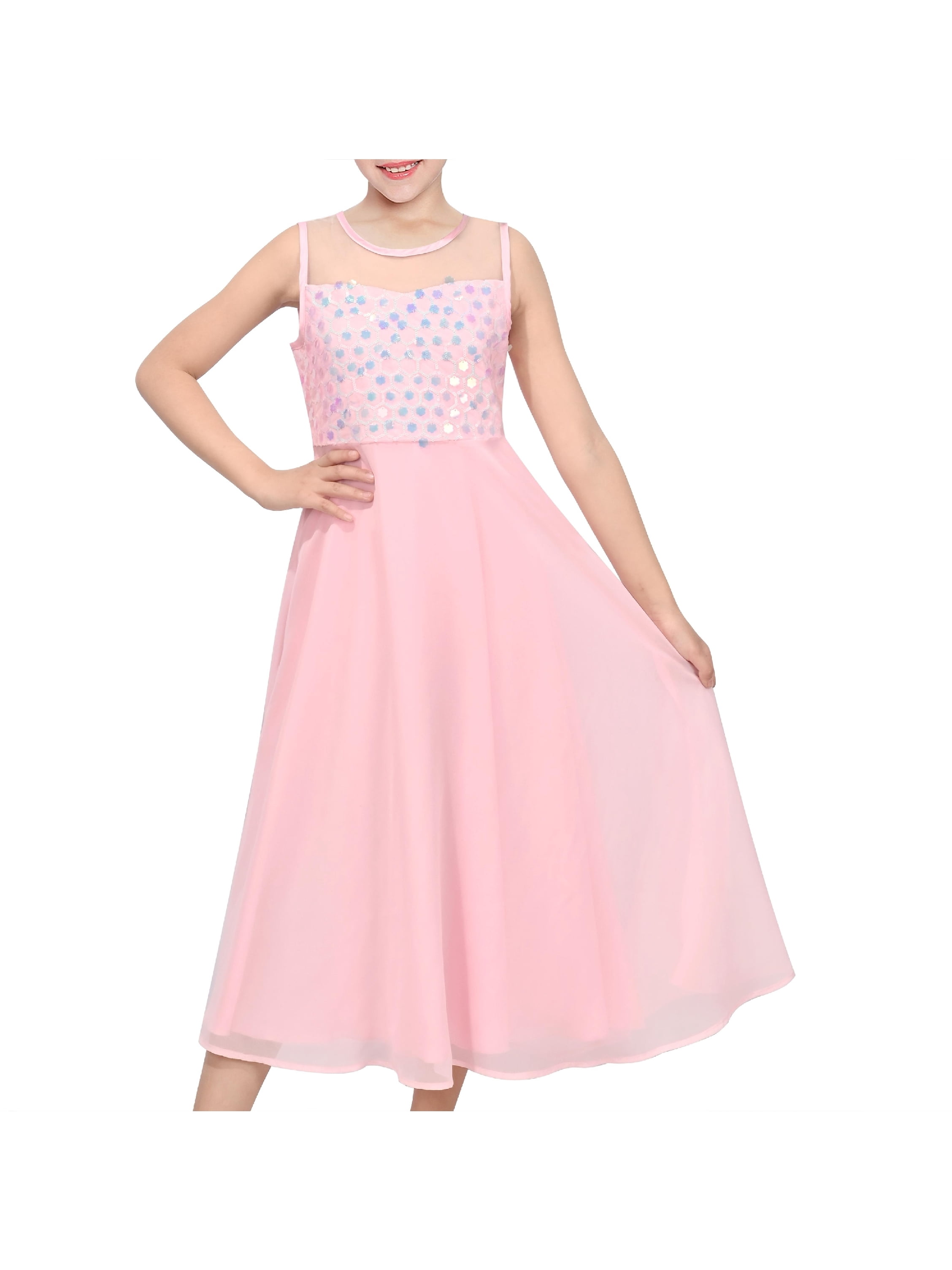 white christmas dresses Kiss Of Life Chiffon Maxi Dress Pink main image 1