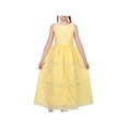 thumbnail image 1 of Sunny Fashion Girls Dress Retro Yellow Maxi Lace Beach Halter Strap Formal Celebrations Special 10 Years, 1 of 7