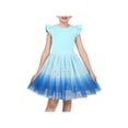 thumbnail image 1 of Sunny Fashion Girls Dress Star Sequin Blue Gradient Sparkly Party Tulle Ruffle Sleeve 7 Years, 1 of 7