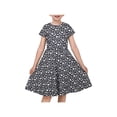 thumbnail image 1 of Sunny Fashion Girls Dress Vintage Polka Dot Black White School Retro Classic Daily Sundress 8 Years, 1 of 6