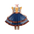 thumbnail image 1 of Sunny Fashion Girls Dress Western Cowgirl Flutter Belted Tiered Tulle Outfit Halloween Party 8 Years, 1 of 7