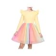thumbnail image 1 of Sunny Fashion Girls Dress Yellow Rainbow Ombre Ruffle Tulle Dance Show Party Holiday Soft Comfortable 7 Years, 1 of 7