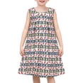 thumbnail image 1 of Sunny Fashion Girls Sleeveless Cotton Dress Cherry And Floral Stripe Print Summer Casual 7 Years, 1 of 6