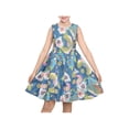 thumbnail image 1 of Sunny Fashion Girls Sleeveless Floral Print Cotton Dress Blue Casual Summer Dresses 4 Years, 1 of 7