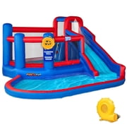 Sunny & Fun Fun Inflatable Water Slide Park with Bounce House & Splash Features