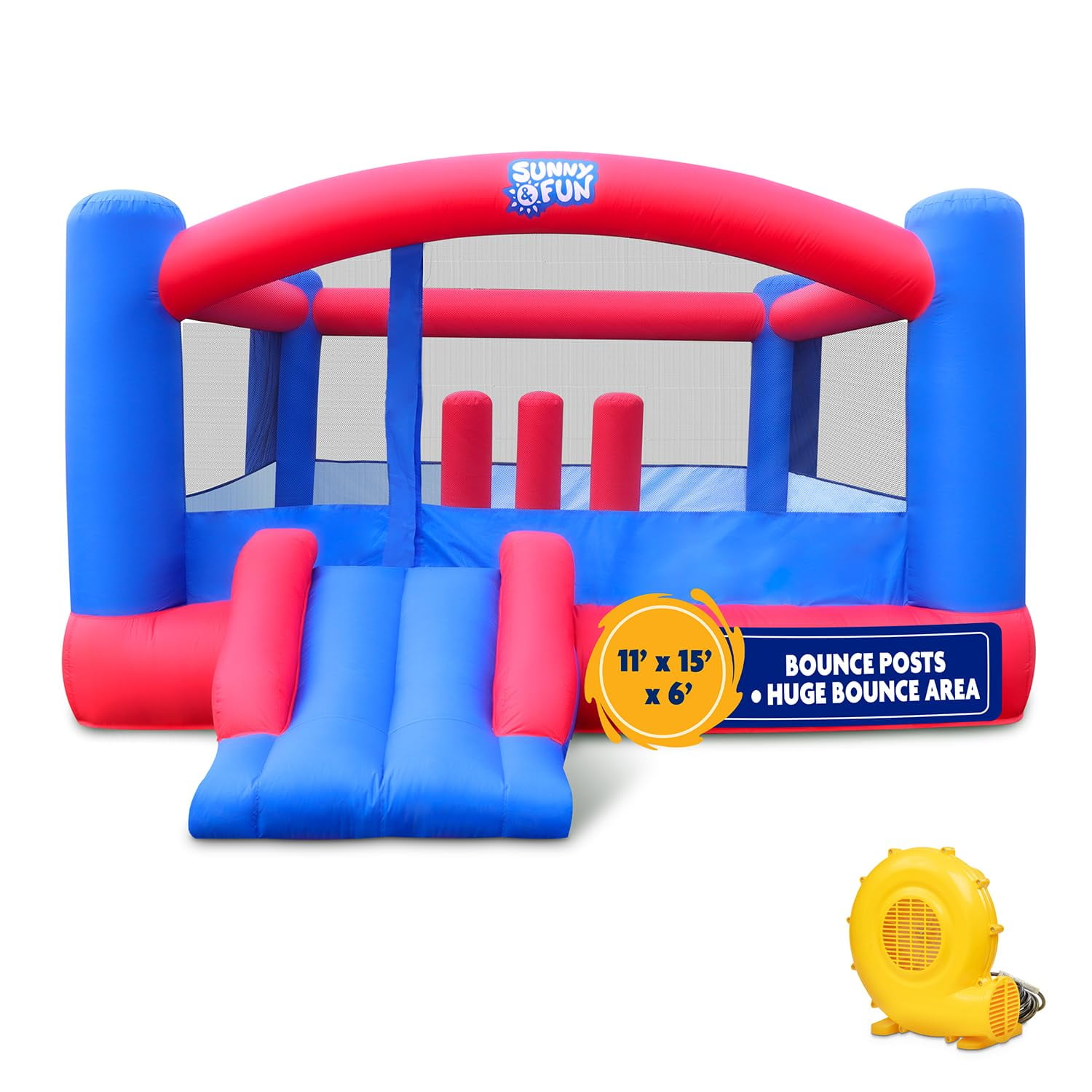 Sunny Fun Bounce House, Nylon Inflatable Bouncy House for Child