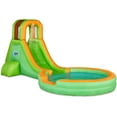 thumbnail image 1 of Sunny & Fun Fun Water Slide Park Inflatable Water Slides with Climbing Wall & Deep Pool, 1 of 8