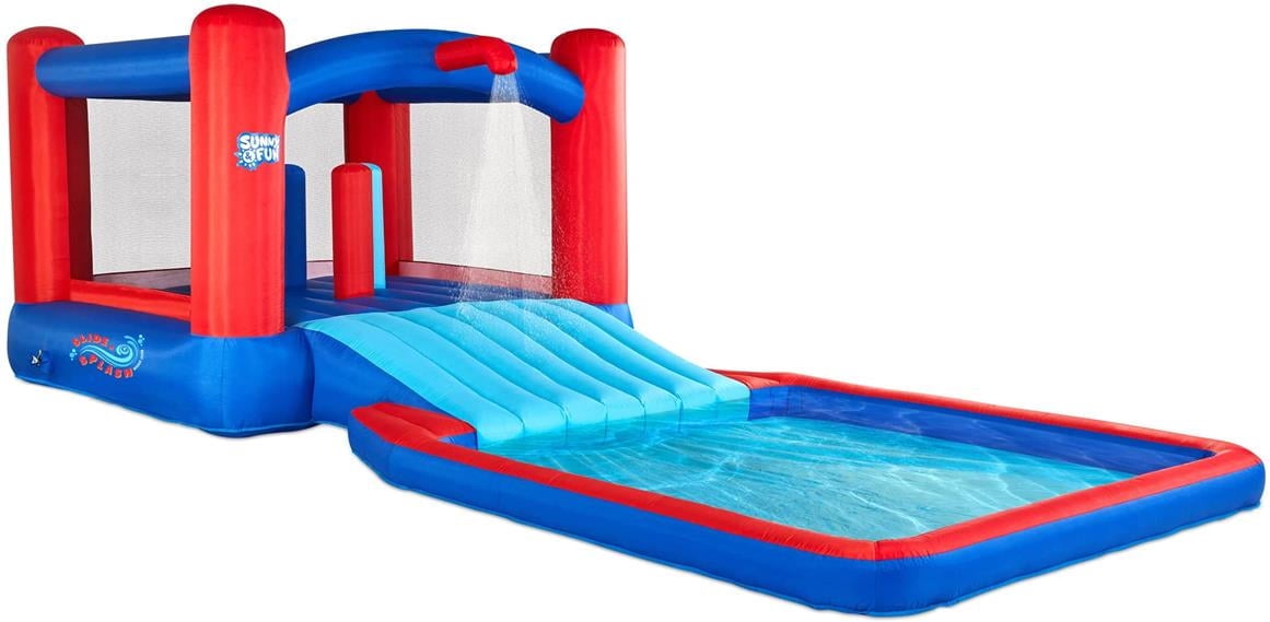 Sunny & Fun Inflatable Water Slide, Blow up Pool & Bounce House, Kids Water Park