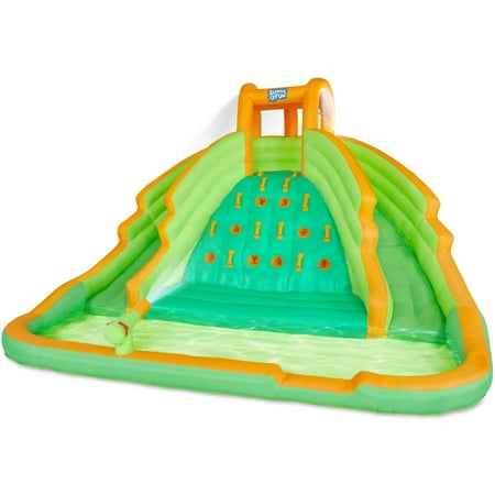Sunny & Fun Inflatable Water Slide & Blow up Pool, Kids Water Park for Backyard
