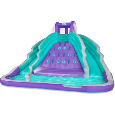 Sunny & Fun Inflatable Water Slide & Blow up Pool, Kids Water Park for Backyard