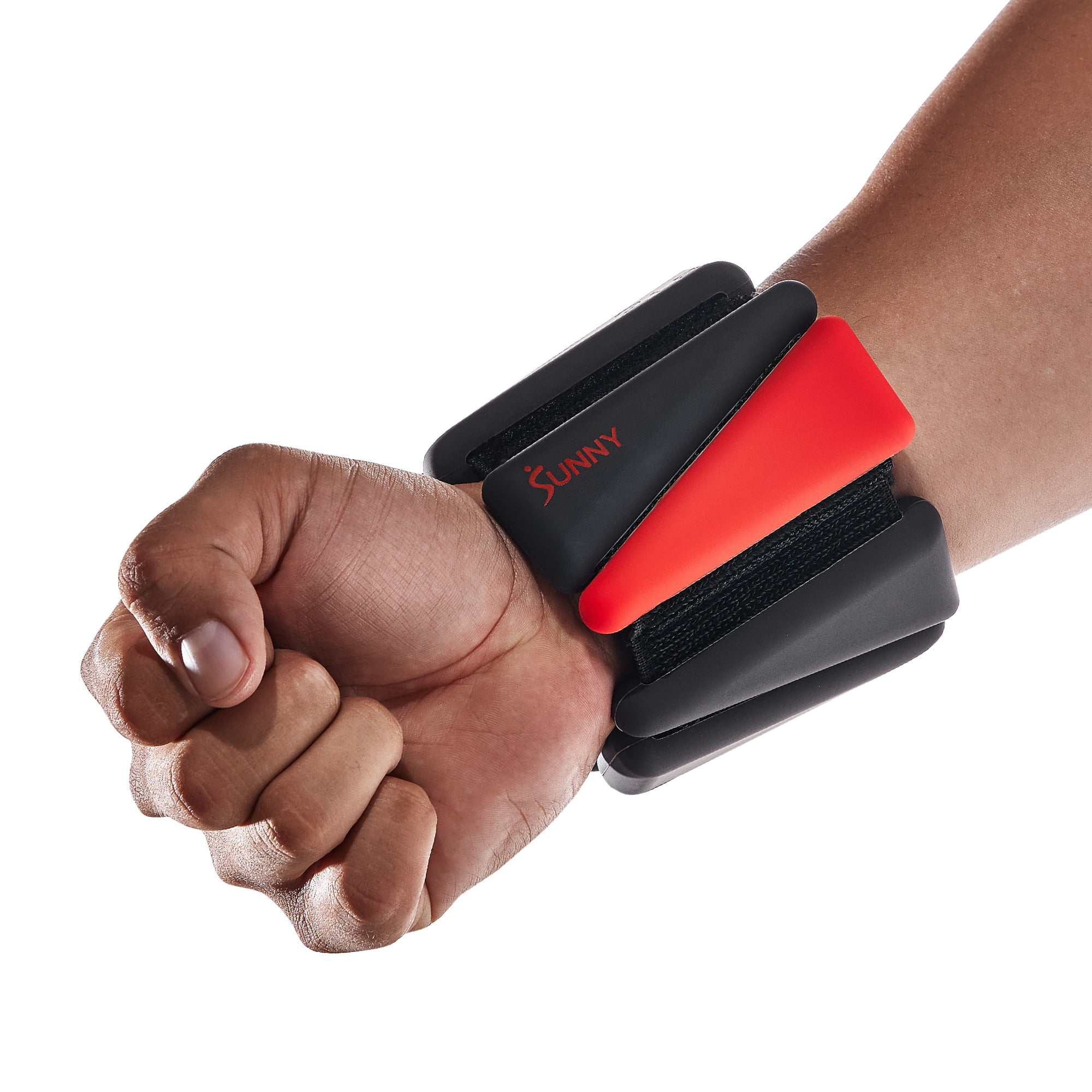 Sunny Health Fitness 4 LB Wearable Arm Weights Set of 2 2 LB Each Adjustable Silicone Ankle Weights Flexible Strap Small Wrist Weights 2 LB for Walking Yoga Pilates