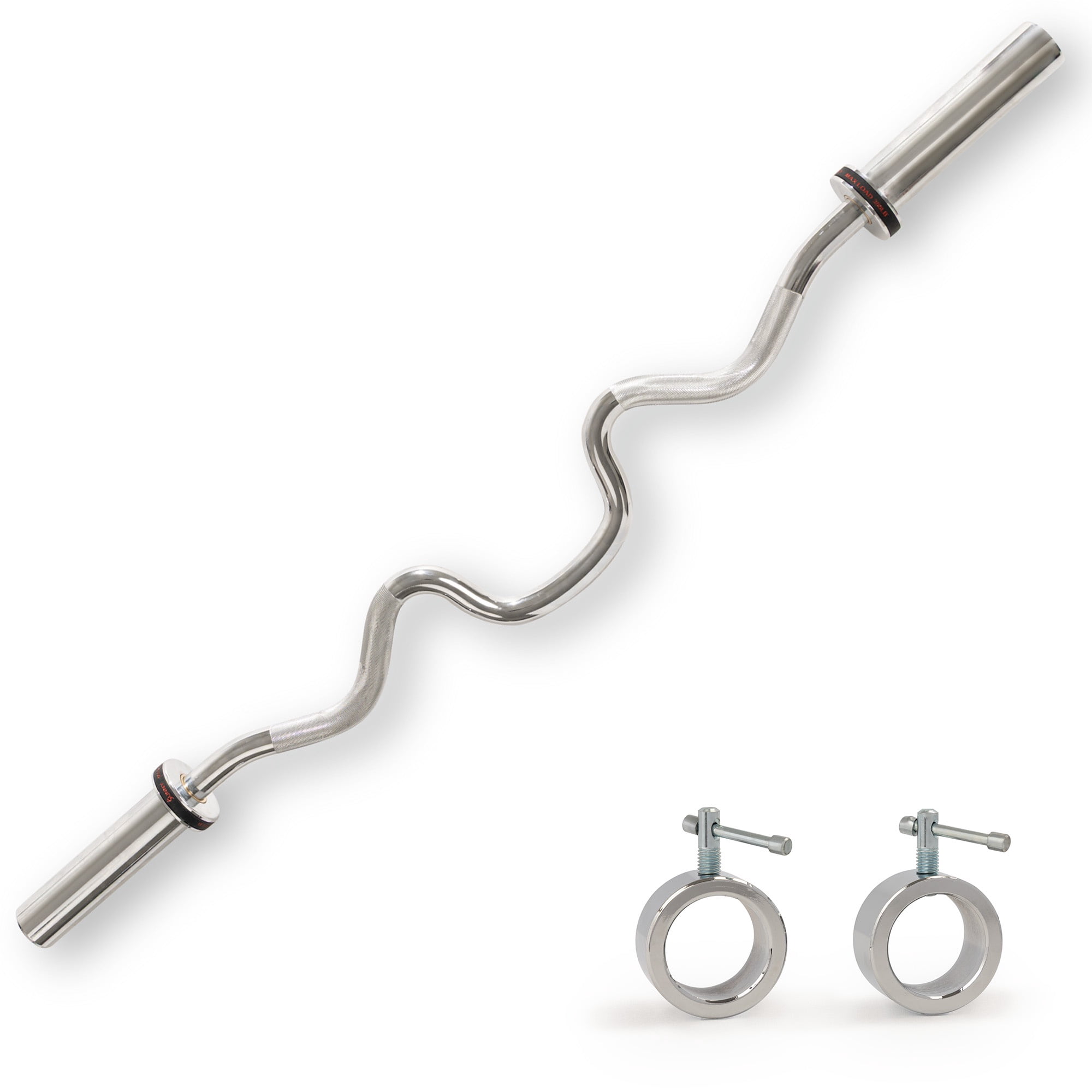 Sunny Health & Fitness 48” Super Curl Olympic Barbell Bar - SF-OB03-48