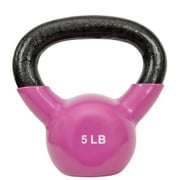 Sunny Health & Fitness 5 LB Kettlebell Vinyl Coated Weight for Full Body Workout, Squats, Strength, and Core Training, NO. 066-5