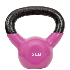 Sunny Health & Fitness 5 LB Kettlebell Vinyl Coated Weight for Full Body Workout, Squats, Strength, and Core Training, NO. 066-5