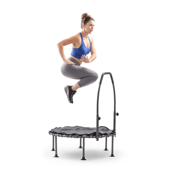 Sunny Health & Fitness Active 36-Inch Fitness Trampoline with Adjustable Handlebar