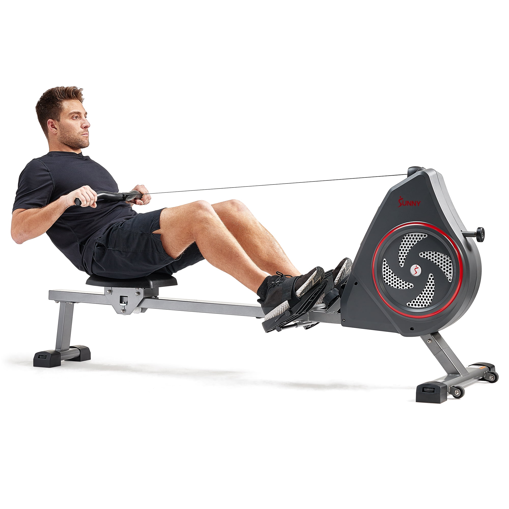 Sunny Health & Fitness Air+ Magnetic Rowing Machine with App and Smart Bluetooth Connectivity - SF-RW520008