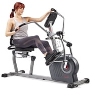 Sunny Health & Fitness Comfy Recumbent Cross Trainer Recumbent Elliptical Bike