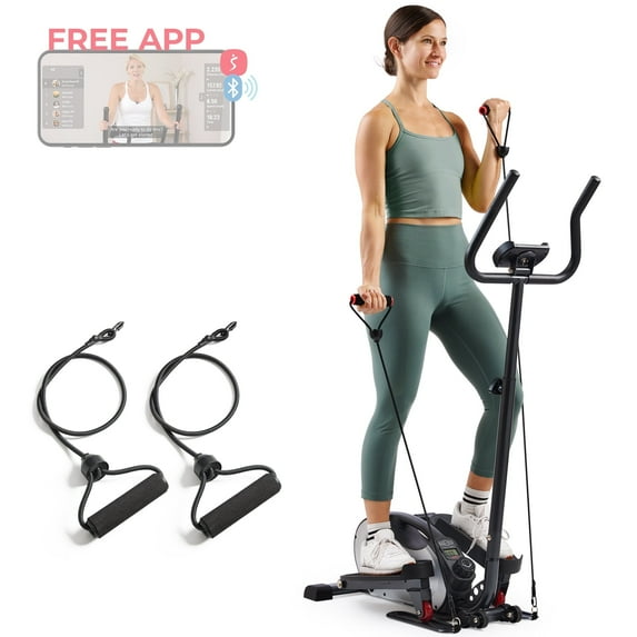 Sunny Health & Fitness Elliptical Compact Magnetic Elliptical Cross Trainer with FREE SunnyFit® App
