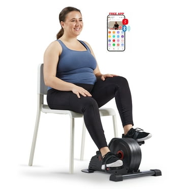 Sunny Health & Fitness Dual-Function Arm / Leg Under-Desk Mini Bike, Portable Cardio Peddler for Home Office, Cycle Exerciser for Seniors, w Connected SunnyFit® App Free Membership – SF-B0891SMART