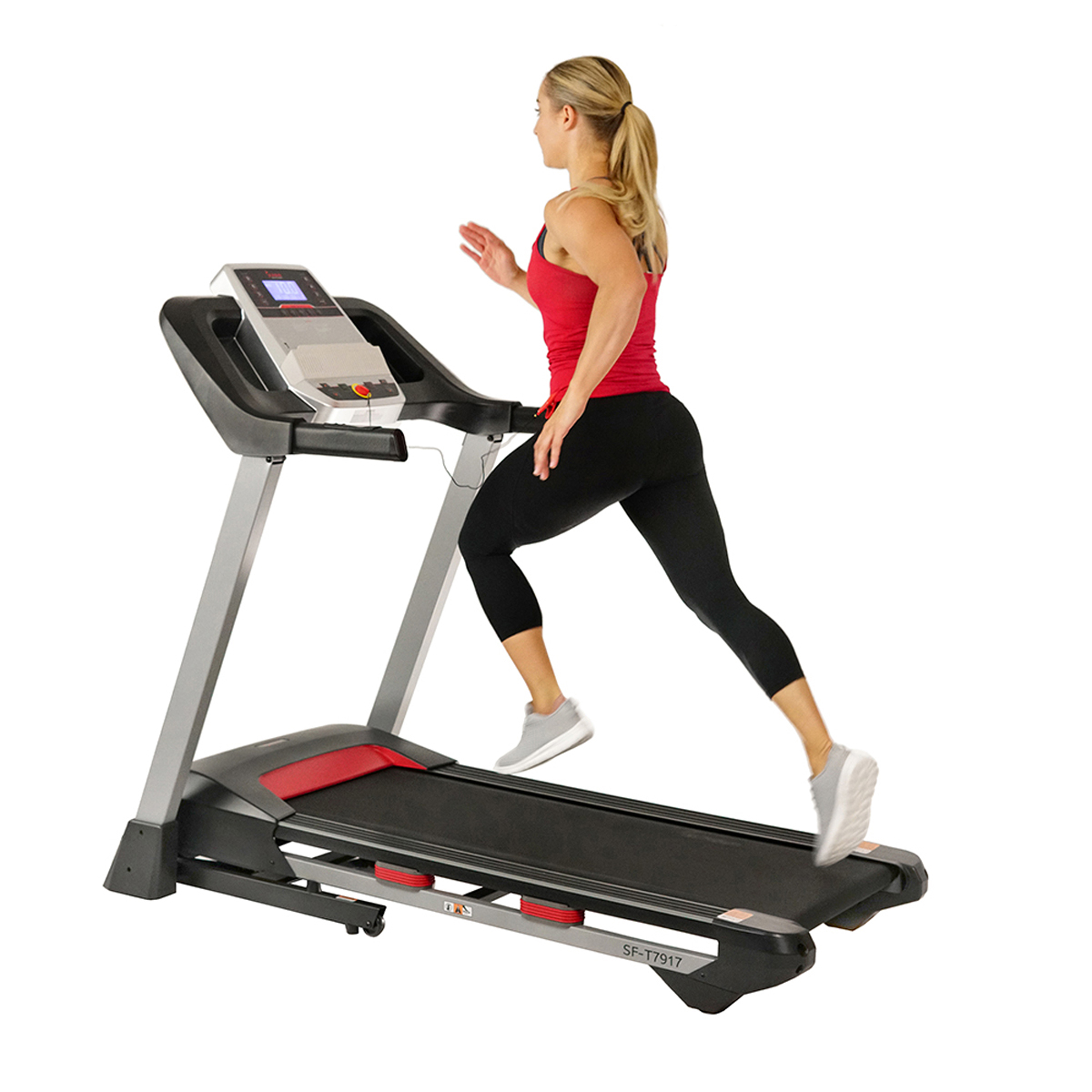Sunny Health Fitness Electric Incline Treadmill, Bluetooth Speakers, USB Charge Function, Home Workout Exercise Machine, SF-T7917 - image 1 of 13