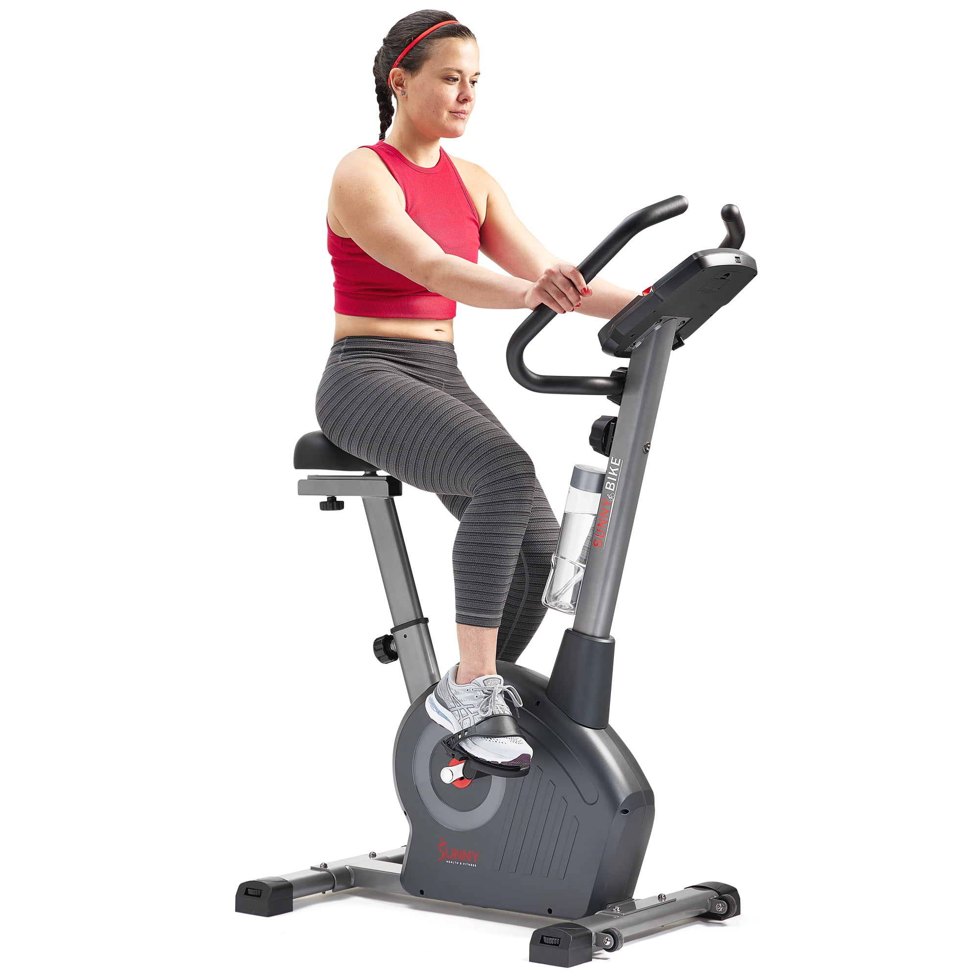 Sunny Health & Fitness Evo-Fit Stationary Upright Bike with 24