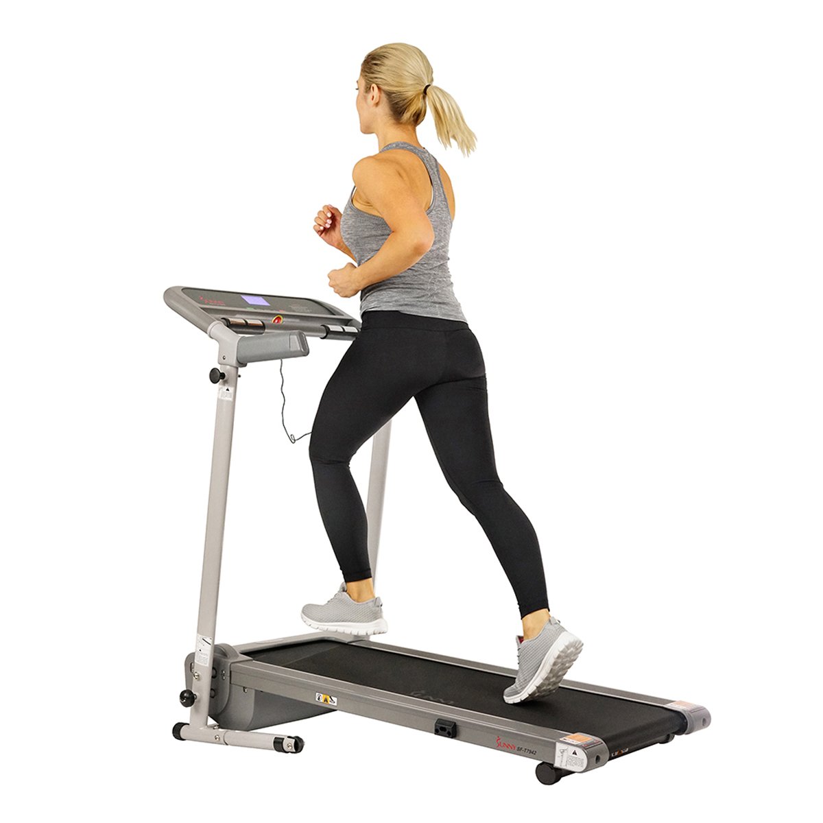 Sunny Health & Fitness Fixed Incline, Foldable Home Gym Walking Treadmill, 220 lb Max Weight, 1.25 HP - SF-T7942 - image 1 of 10