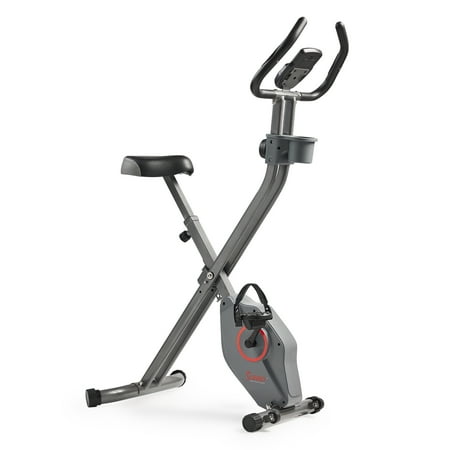 Sunny Health & Fitness Foldable Magnetic Indoor Cycling Upright X-Bike Pro w Smart Bluetooth & FREE SunnyFit® App - SF-B223011