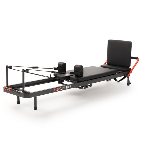 Sunny Health & Fitness Foldable Pilates Reformer Full Size Equipment with Jump Board - SF-PM10
