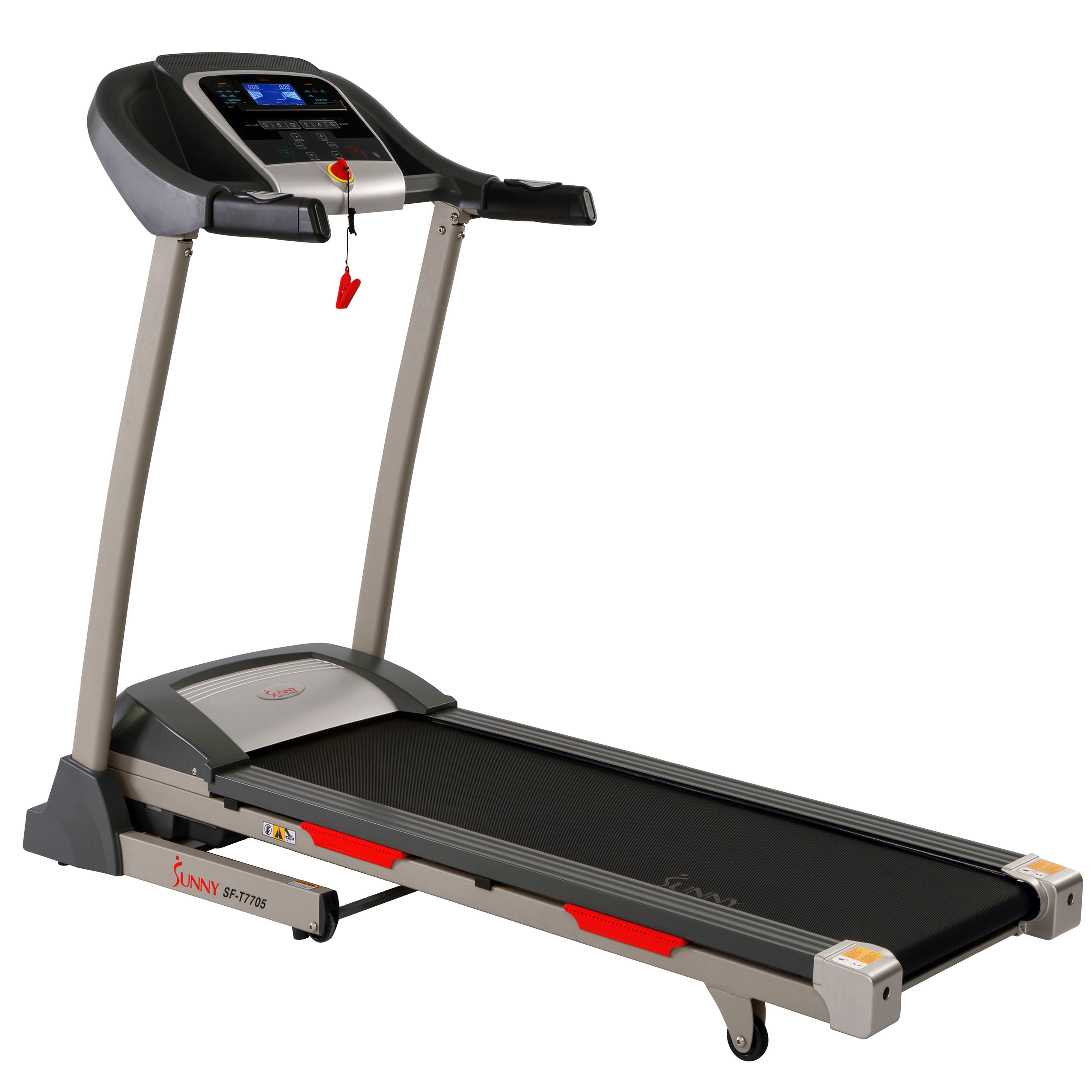 Sunny Health Fitness Folding Treadmill Machine for Home Exercise Power Incline Smart APP Shock Absorber Portable SF T7705