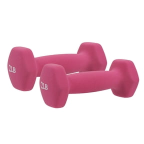 Sunny Health & Fitness Hex Dumbbells 2 LB In Neoprene Coat, For Yoga, Pilates, Aerobic & Light Weight Lifting -NO. 021-2-PAIR