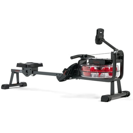 Sunny Health & Fitness Hydro Compact Water Rowing Machine, 6-Level Resistance, Elevated Floor Clearance w Smart Bluetooth & FREE SunnyFit® App - SF-RW522073