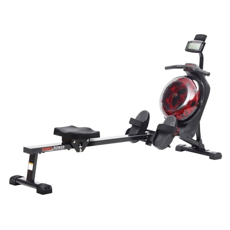 Sunny Health & Fitness Hydro + Magnetic & Water Rowing Machine w Smart Bluetooth & Free SunnyFit® App - SF-RW522017BLK