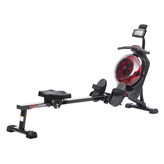 Sunny Health & Fitness Hydro + Magnetic & Water Rowing Machine w Smart Bluetooth & Free SunnyFit® App - SF-RW522017BLK